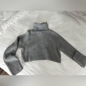 Missguided Charcoal Ribbed Turtleneck Sweater